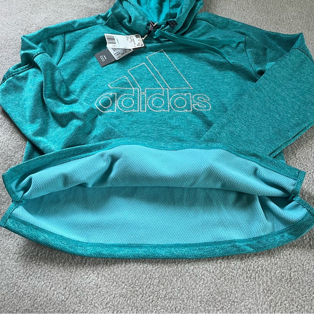 Adidas Women’s Green/Blue Hoodie NWT - Picture 5 of 8